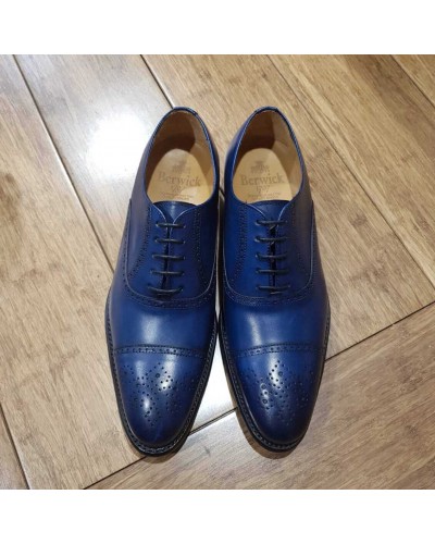 Oxford shoe Berwick 2784 navy blue leather