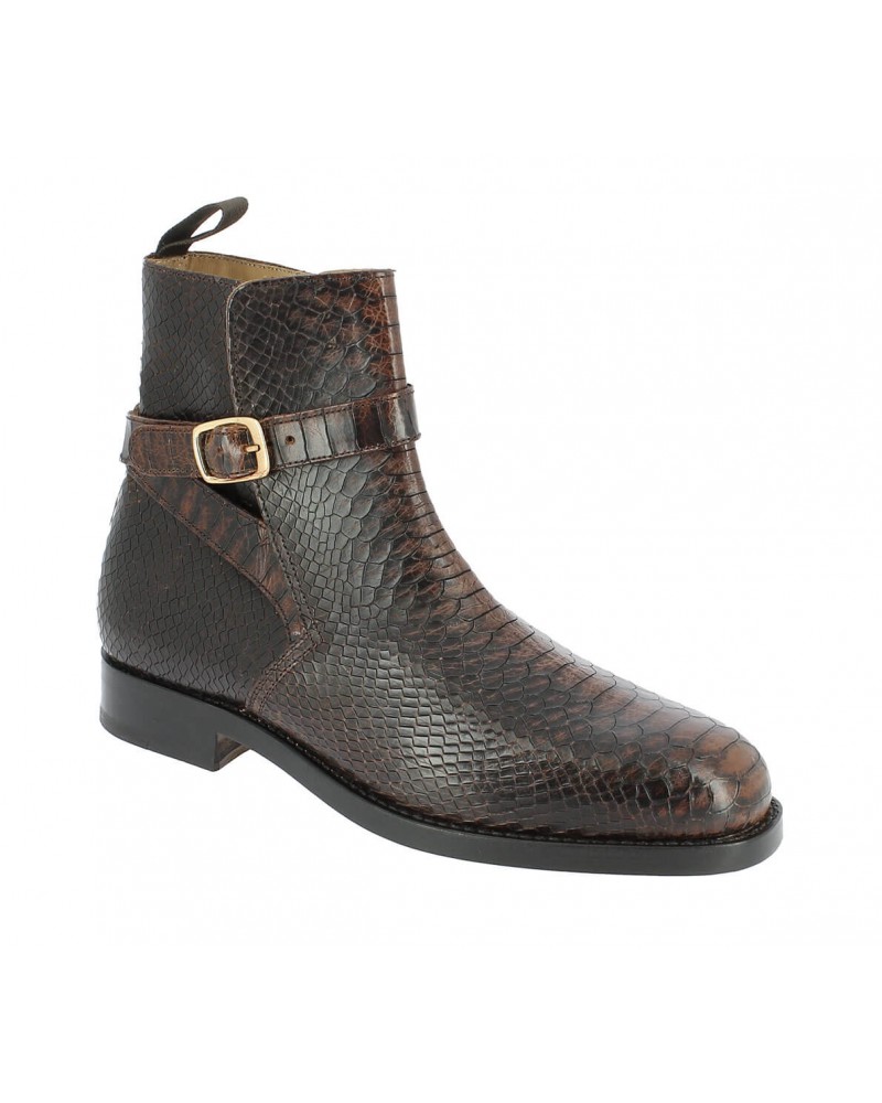 Boot John Mendson 6191 Reno brown python-effect embossed leather