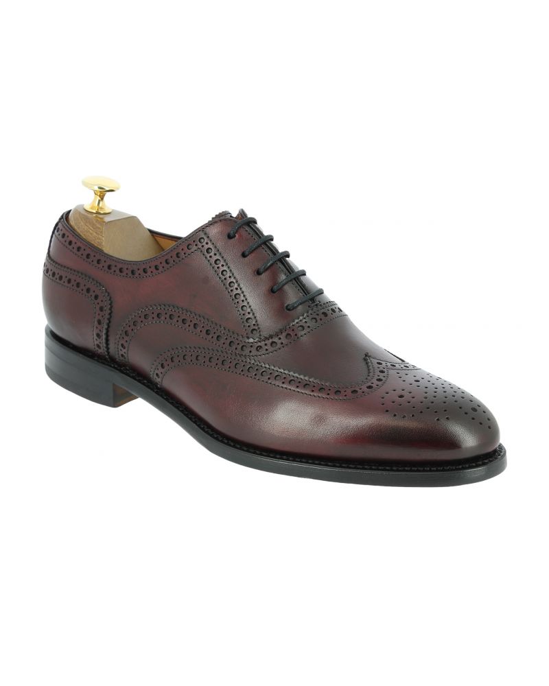 Richelieu perforé Berwick 3008 cuir bordeaux