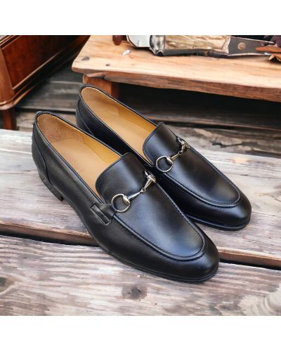 Moccasin shoe Center 51 Sphynx black leather