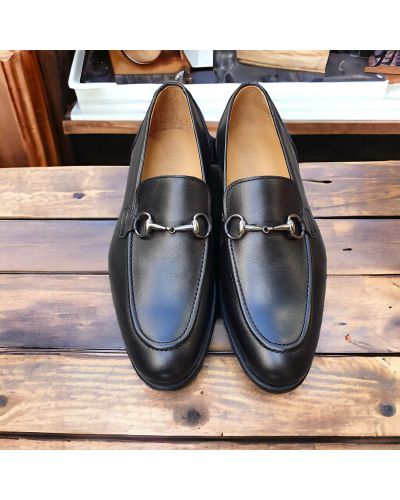 Moccasin shoe Center 51 Sphynx black leather