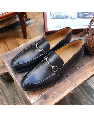 Moccasin shoe Center 51 Sphynx black leather