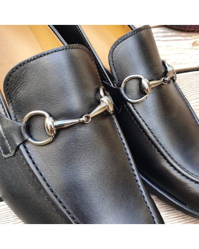 Moccasin shoe Center 51 Sphynx black leather