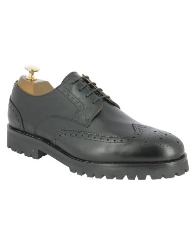 Derbie bout golf brogue James FitzJames S1000 cuir noir