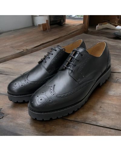 Derbie bout golf brogue James FitzJames S1000 cuir noir