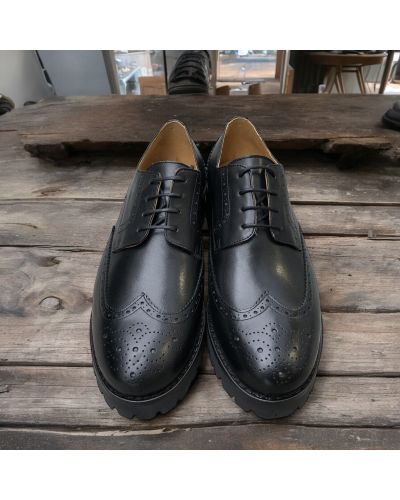 Derbie bout golf brogue James FitzJames S1000 cuir noir