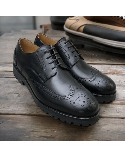 Derbie bout golf brogue James FitzJames S1000 cuir noir