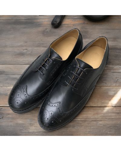 Derbie bout golf brogue James FitzJames S1000 cuir noir