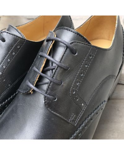 Derby brogue shoes James FitzJames S1000 black leather