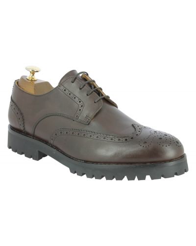 Derby brogue shoes James FitzJames S1000 brown leather