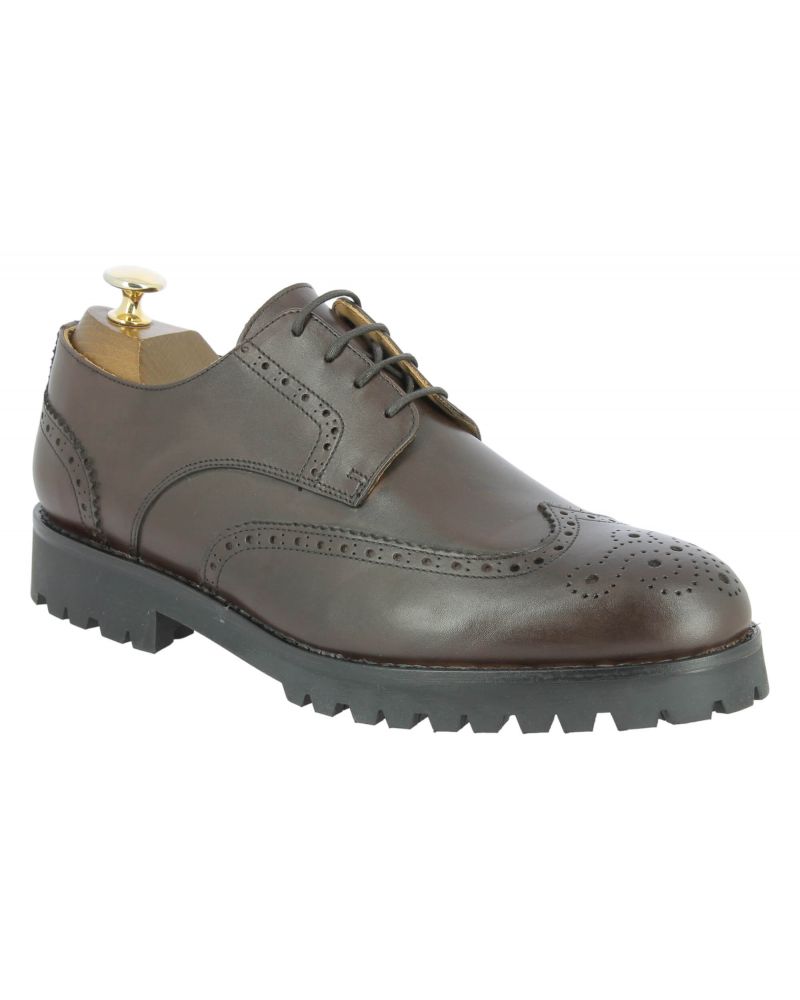 Derbie bout golf brogue James FitzJames S1000 cuir marron