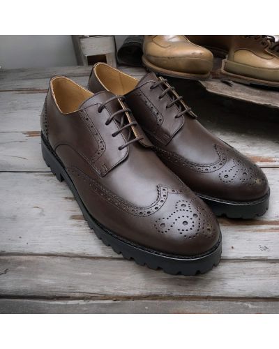 Derbie bout golf brogue James FitzJames S1000 cuir marron