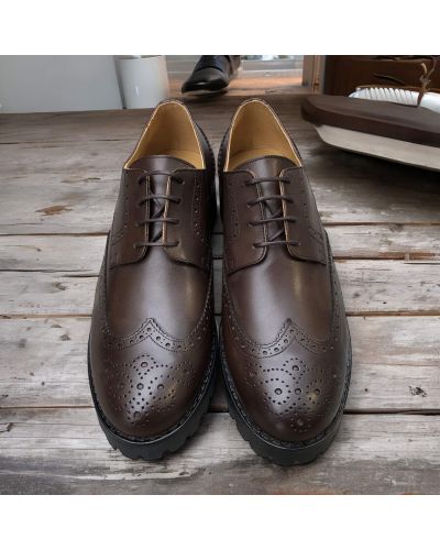 Derbie bout golf brogue James FitzJames S1000 cuir marron