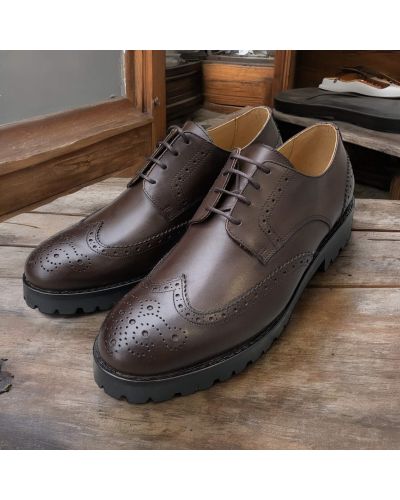 Derbie bout golf brogue James FitzJames S1000 cuir marron