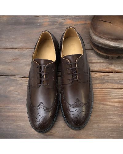 Derbie bout golf brogue James FitzJames S1000 cuir marron