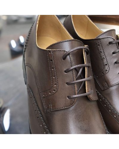 Derby brogue shoes James FitzJames S1000 brown leather