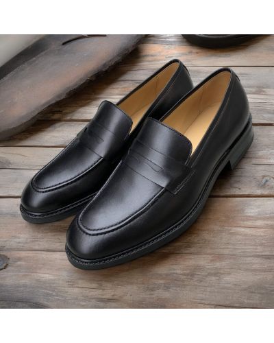 Loafer shoes James FitzJames S0486 black leather