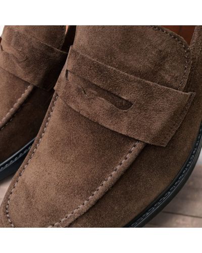 Loafer shoes James FitzJames S0486 brown suede