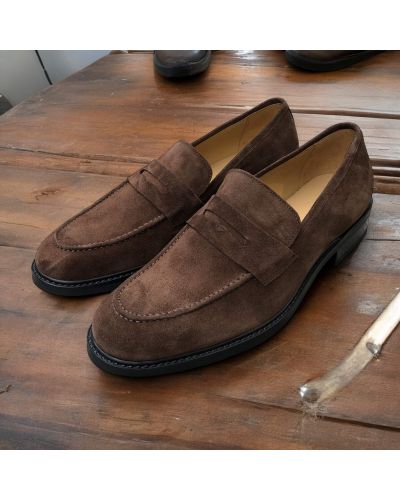 Loafer shoes James FitzJames S0486 brown suede