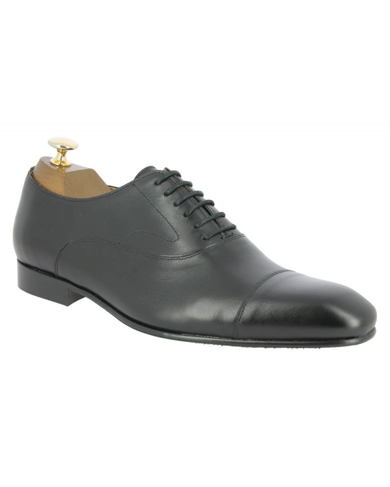 Richelieu à bout droit James FitzJames S0157 cuir noir