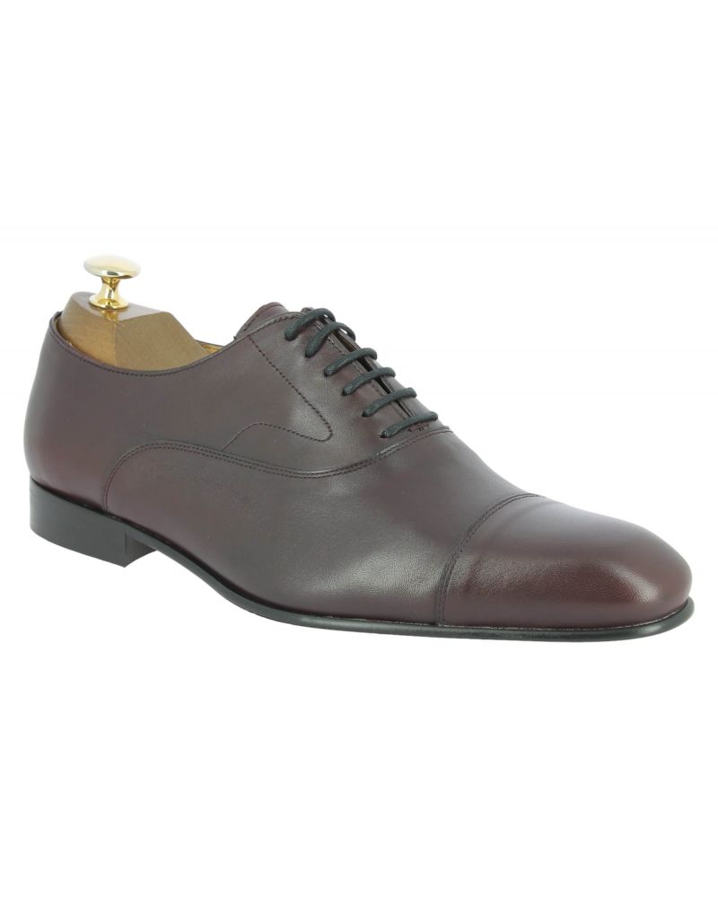 Richelieu à bout droit James FitzJames S0157 cuir bordeaux