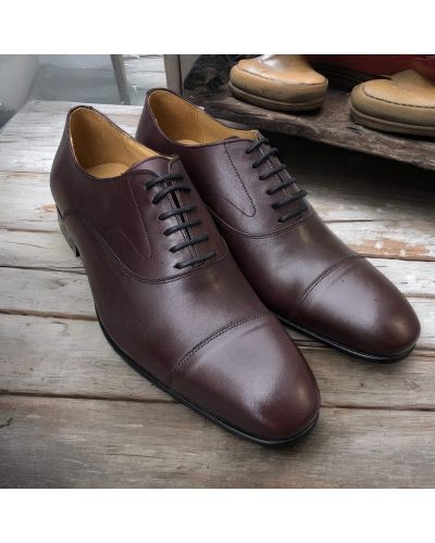 Straight toe Oxford shoes James FitzJames S0157 burgundy leather