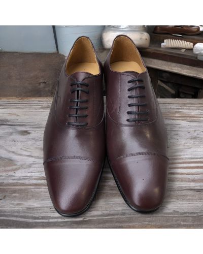 Straight toe Oxford shoes James FitzJames S0157 burgundy leather