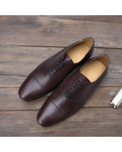 Straight toe Oxford shoes James FitzJames S0157 burgundy leather