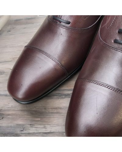 Straight toe Oxford shoes James FitzJames S0157 burgundy leather