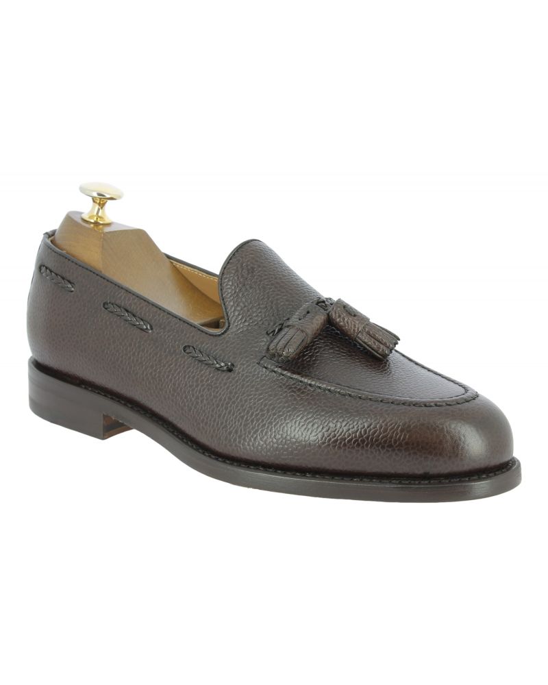 Tassel Loafer Berwick 4340 dark brown grained leather