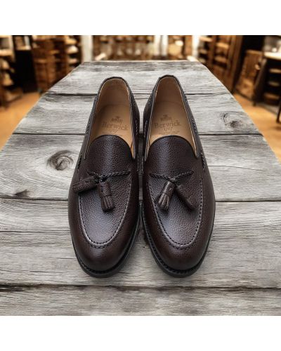 Tassel Loafer Berwick 4340 dark brown grained leather