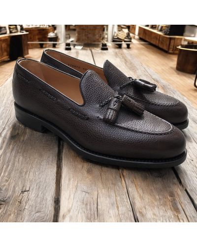 Tassel Loafer Berwick 4340 dark brown grained leather