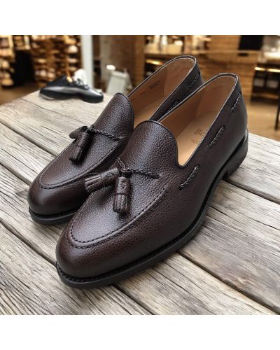 Tassel Loafer Berwick 4340 dark brown grained leather