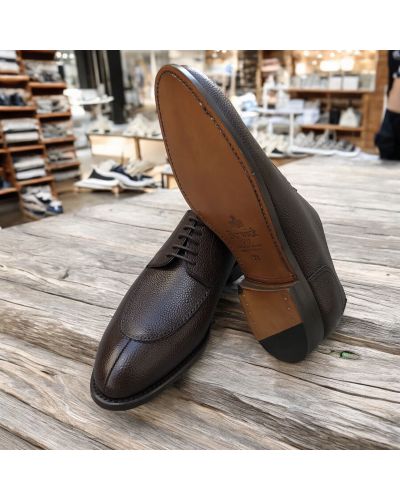 Derby shoe Berwick 3566 dark brown grained leather