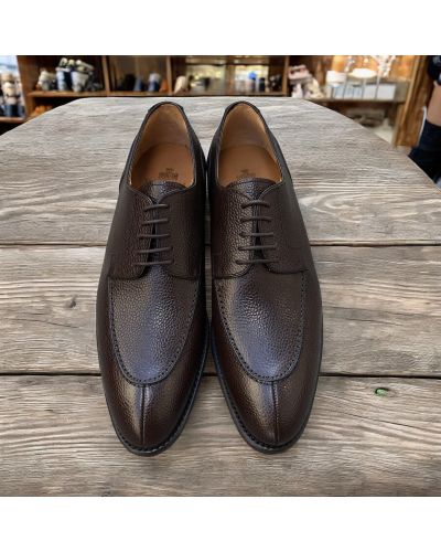 Derby shoe Berwick 3566 dark brown grained leather