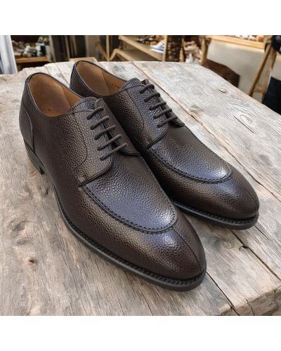 Derby shoe Berwick 3566 dark brown grained leather