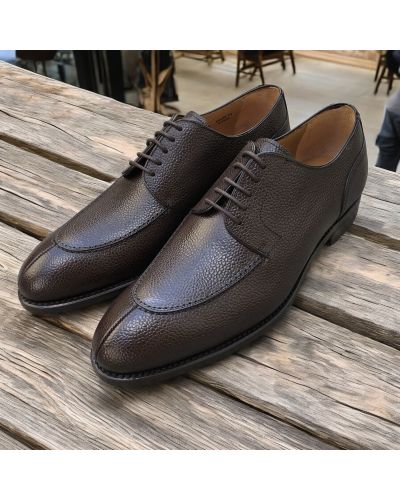 Derby shoe Berwick 3566 dark brown grained leather