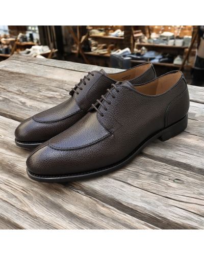 Derby shoe Berwick 3566 dark brown grained leather