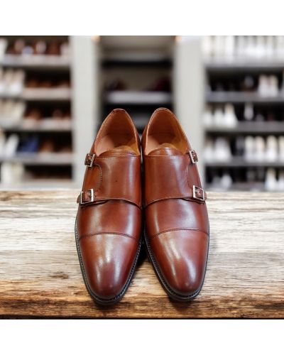 Double Monk strap shoe Berwick 2838 brown leather