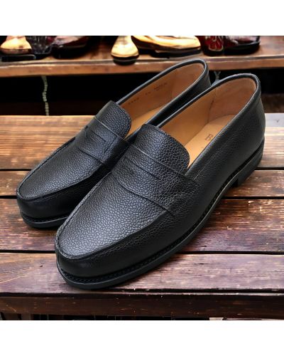 Moccasin shoe Berwick 4456 black grained leather