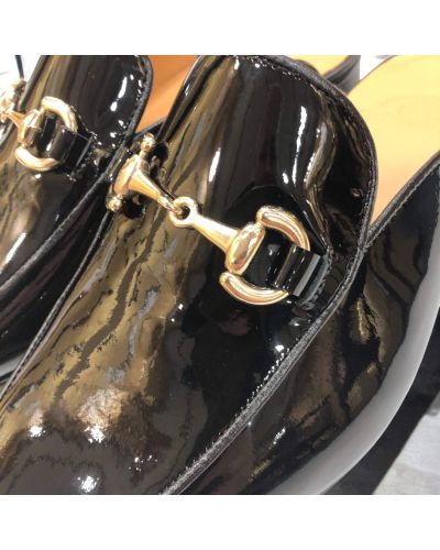 Mule loafer Center 51 black patent leather