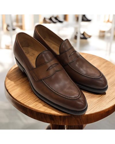 Mocassin penny loafer Berwick 5461 cuir marron