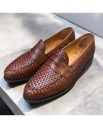 Woven loafer Berwick 9628 brown leather