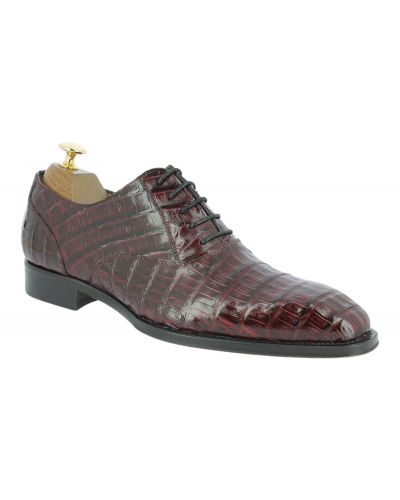 Richelieu Mezlan 4338 croco bordeaux